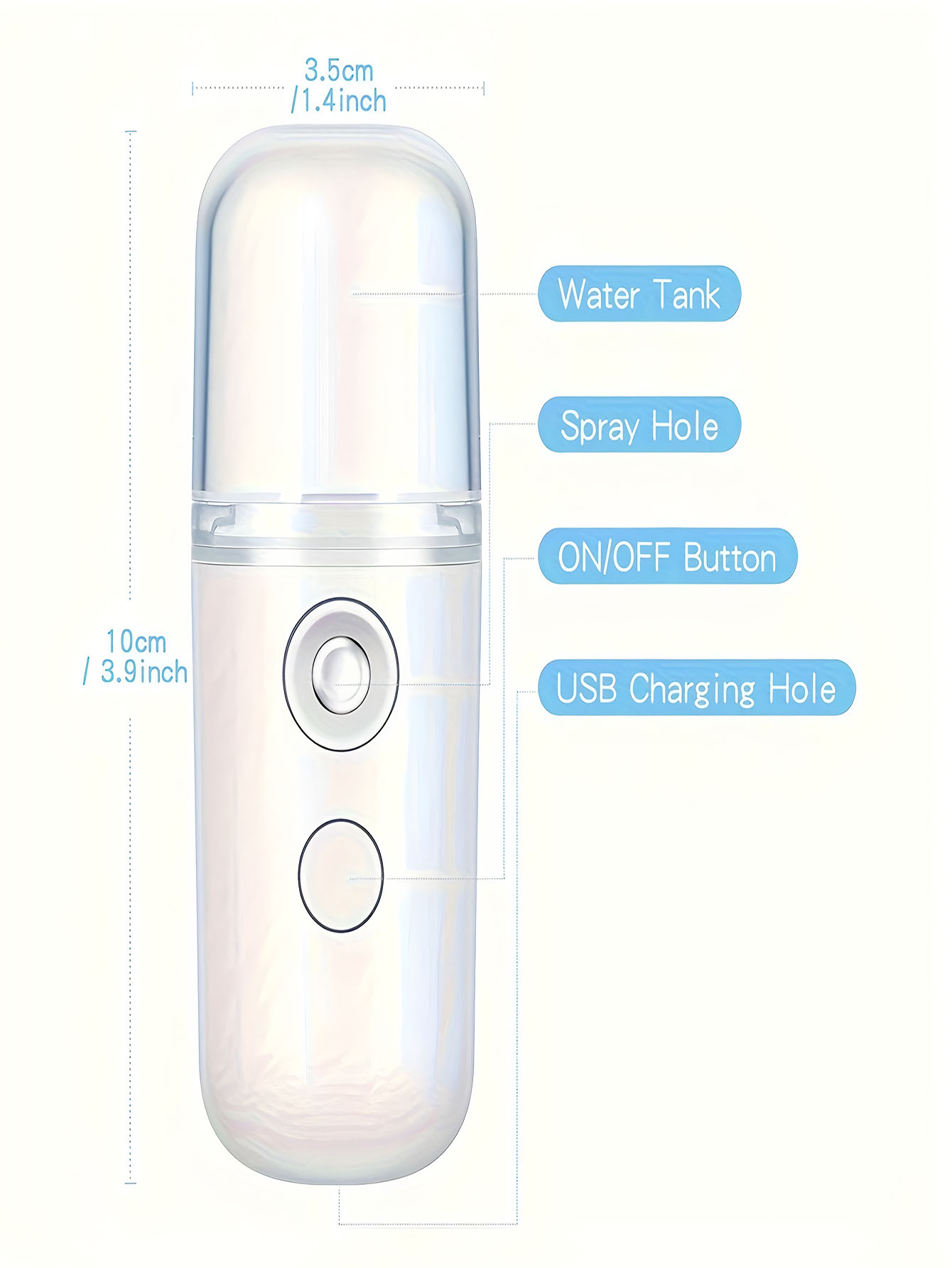 Face Steamer - Nawilżacz Twarz USB Rozpylacz Mgiełki Nebulizator